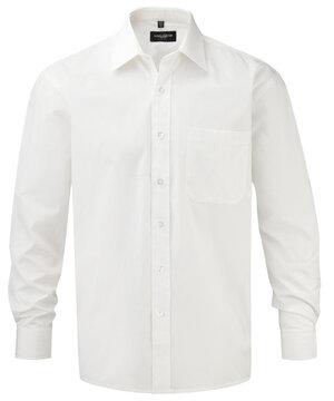 Russell J936M - Camisa de algodão e poplina de manga comprida - easycare
