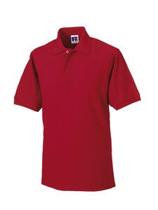 Russell J599M - Polo Pique R599M Homem 5XL e 6XL Classic Red