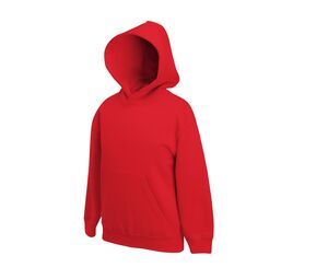 Fruit of the Loom 62-043-0 - Sweatshirt Criança Com Capuz Vermelho