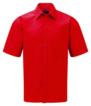 Russell Collection R-935M-0 - Camisa Homem R935M Popeline Manga Curta