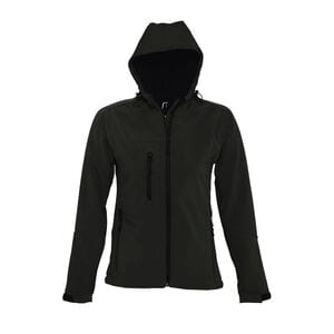 SOL'S 46802 - REPLAY WOMEN Softshell Com Capuz Para Senhora Preto