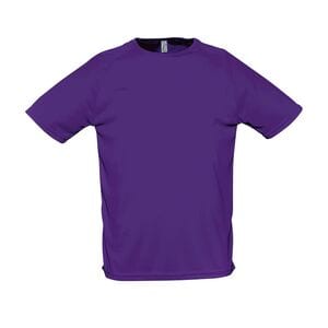 SOL'S 11939 - SPORTY T Shirt Com Manga Raglã Roxo escuro