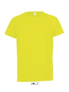 SOL'S 01166 - SPORTY KIDS T Shirt Com Manga Raglã Para Criança Amarelo Fluo