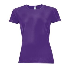 SOL'S 01159 - SPORTY WOMEN T  Shirt Com Manga Raglã Para Senhora Roxo escuro