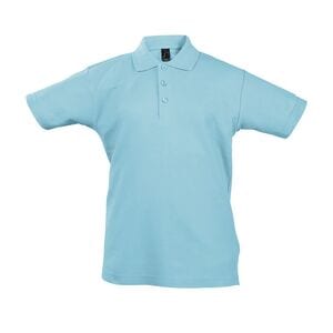 SOL'S 11344 - SUMMER II KIDS Polo Para Criança Azul atol