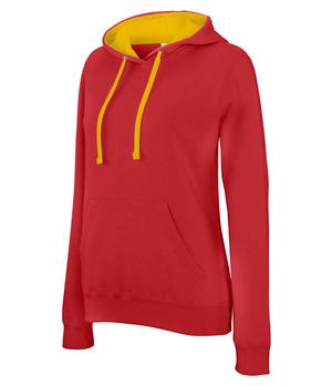 Kariban K465 - Sweatshirt de senhora com capuz em contraste