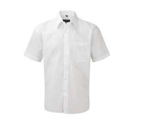 Russell Collection JZ935 - Camisa De Homem De Manga Curta - Polycotton Easy Care Popline