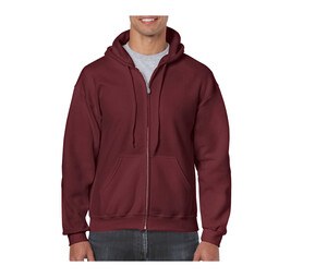 Gildan GN960 - Casaco masculino com capuz grande Maroon