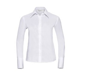 Russell Collection JZ56F - Camisa De Senhora De Manga Comprida Ultimate Non-Iron