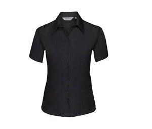 Russell Collection JZ57F - Camisa De Senhora De Manga Curta - Ultimate Non-Iron