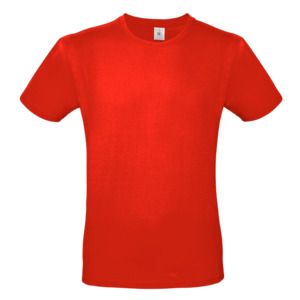 B&C BC01T - Camiseta masculina 100% algodão Vermelho