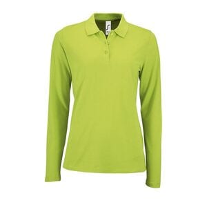 SOL'S 02083 - Perfect Lsl Women Polo Piqué De Manga Comprida Para Senhora Verde maçã