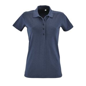 SOL'S 01709 - PHOENIX WOMEN Polo De Algodão E Elastano Para Senhora Denim matizado