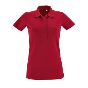 SOL'S 01709 - PHOENIX WOMEN Polo De Algodão E Elastano Para Senhora Vermelho