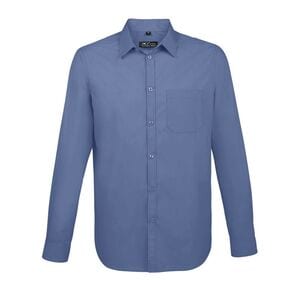 SOL'S 02922 - Baltimore Fit Camisa Popelina De Manga Comprida Para Homem Azul medio