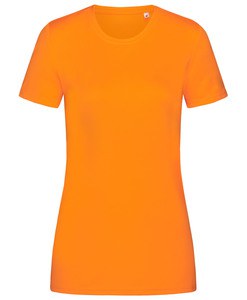 Stedman STE8100 - Camiseta do pescoço redondor de SS Sports Sports Sports-T Cyber Orange