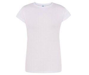 JHK JK150 - Camiseta básica mulher pescoço redondo White