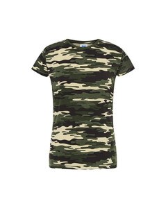 JHK JK150 - Camiseta básica mulher pescoço redondo Camouflado