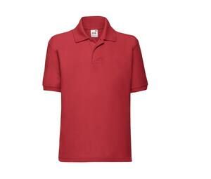 Fruit of the Loom SC3417 - Camisa polo de mangas compridas infantis Vermelho