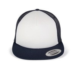 K-up KP911 - Boné Trucker clássico 5 painéis Branco / Marinho