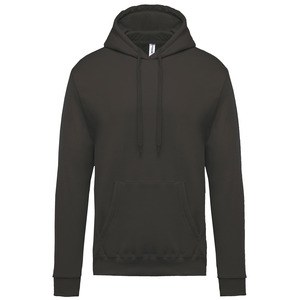 Kariban K476 - Sweatshirt de homem com capuz Cinzento escuro