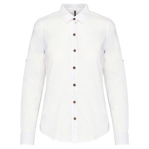 Kariban K589 - Camisa de linho de senhora de manga comprida