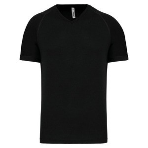 PROACT PA476 - T-shirt de desporto de homem com decote em V de manga curta Black