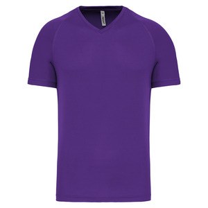 PROACT PA476 - T-shirt de desporto de homem com decote em V de manga curta Violeta