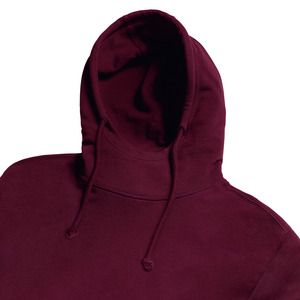 Russell RU209M - Sweatshirt com capuz e gola subida Pure Organic Burgundy