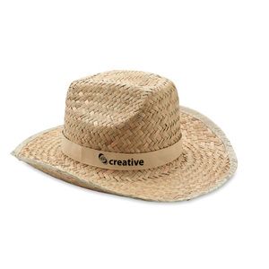 GiftRetail MO6755 - TEXAS Chapéu cowboy de palha natural Bege