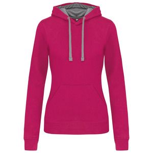 Kariban K465 - Sweatshirt de senhora com capuz em contraste