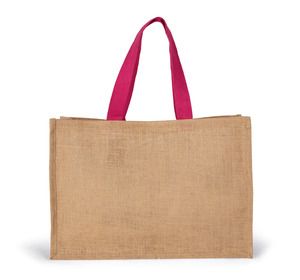 Kimood KI0743 - Saco de compras XL Natural / Fuchsia