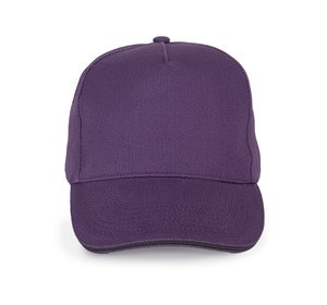 K-up KP189 - Boné – 5 painéis Purple / Dark Grey