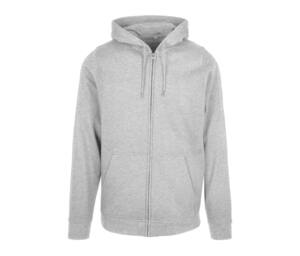 BUILD YOUR BRAND BYB008 - BASIC ZIP HOODY Cinzento matizado