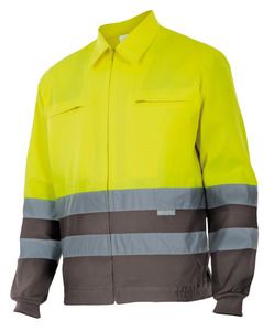 Velilla 153 - CASACO BICOLOR AV GREY/HI-VIS YELLOW