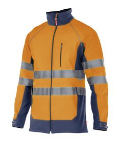 Velilla 306001 - SOFTSHELL BICOLOR AV MARINE BLUE/HI-VIS ORANGE