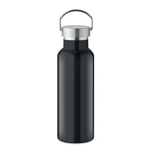 GiftRetail MO2107 - FLORENCE Garrafa de parede dupla 500 ml Preto