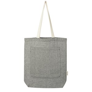 GiftRetail 120643 - Saco de algodão reciclado de 150 g/m² de 9 L com bolso frontal "Pheebs"