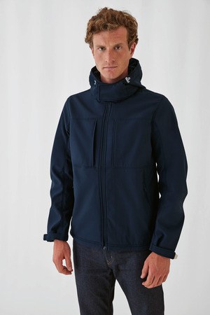 B&C CGJM950 - Casaco Homem Hooded Softshell Men