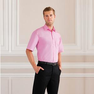 Russell J937M - Short sleeve pure cotton easycare poplin shirt