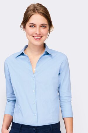 SOLS 17010 - Effect Camisa <Em>Stretch</Em> De Manga A 3/4 Para Senhora