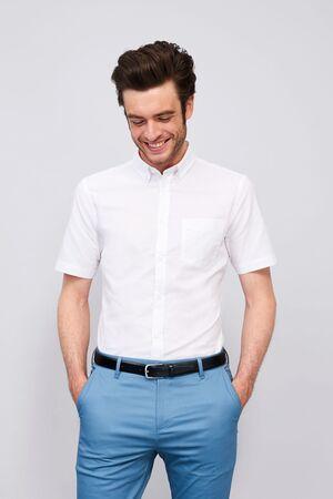 SOLS 02921 - Brisbane Fit Camisa Oxford De Manga Curta Para Homem