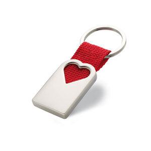 GiftRetail MO7155 - BONHEUR Porta-chaves em forma coração