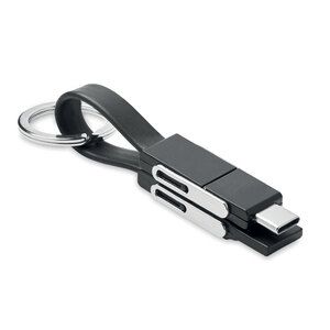 GiftRetail MO6820 - KEY C Porta-chaves com cabo 4 em 1